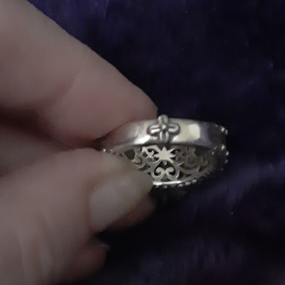 Rhodolite garnet sterling w/18k accent - Picture 4 of 4